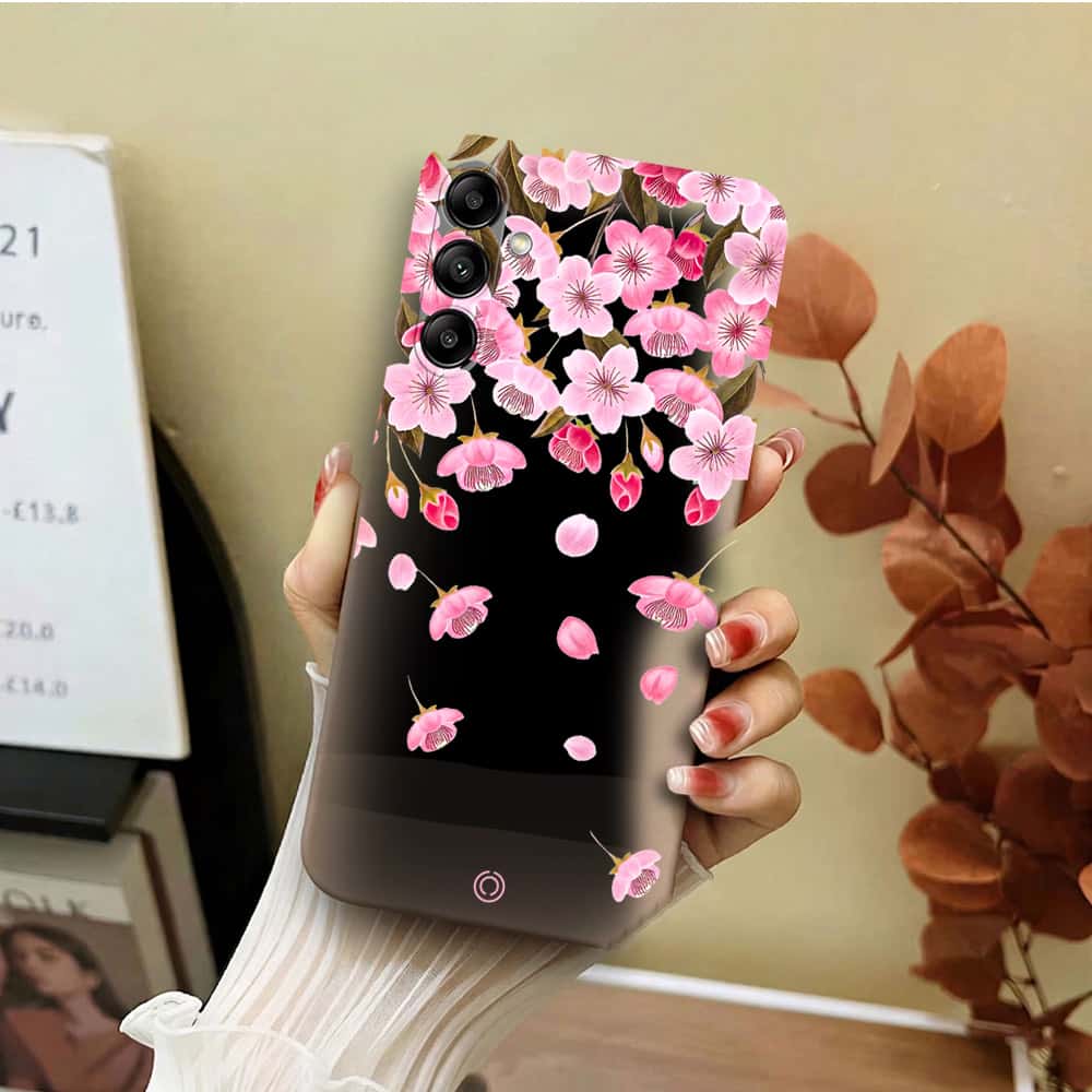 Samsung Galaxy A54 Cover - Off White - D3 - ONation Nature Floral Series - HQ Liquid Silicone Soft Case