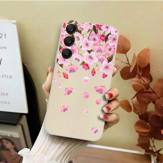 Samsung Galaxy S24 Plus Cover - Off White - D3 - ONation Nature Floral Series - HQ Liquid Silicone Soft Case