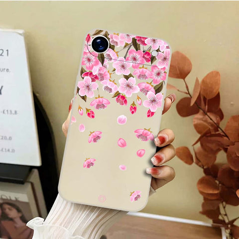 iPhone 17 Air Cover - Off White - D3 - ONation Nature Floral Series - HQ Liquid Silicone Soft Case