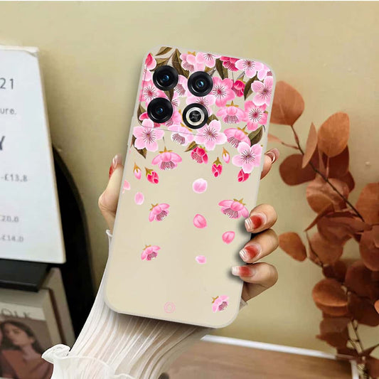 Samsung Galaxy A02 Cover - Off White - D3 - ONation Nature Floral Series - HQ Liquid Silicone Soft Case