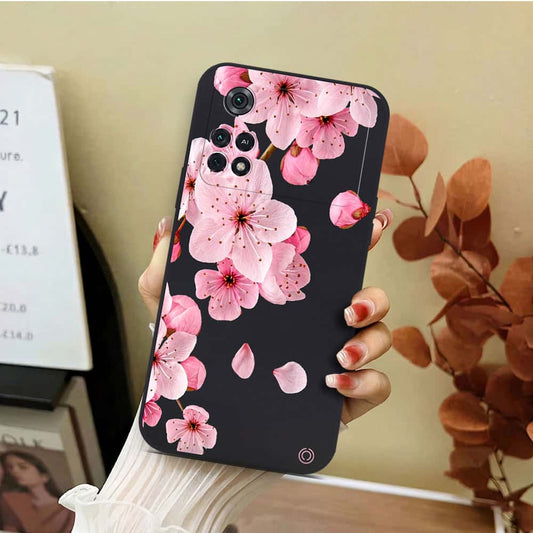 Xiaomi Poco M4 Pro 5G Cover - Black - D4 - ONation Nature Floral Series - HQ Liquid Silicone Soft Case