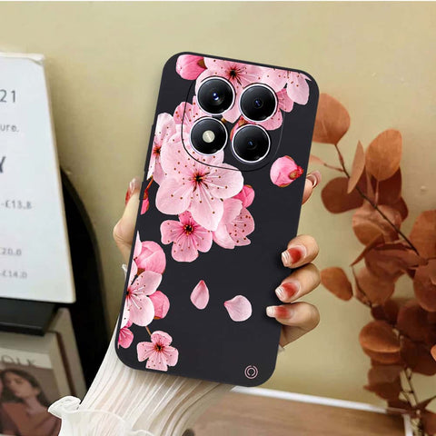 Xiaomi 14T Pro Cover - Black - D4 - ONation Nature Floral Series - HQ Liquid Silicone Soft Case
