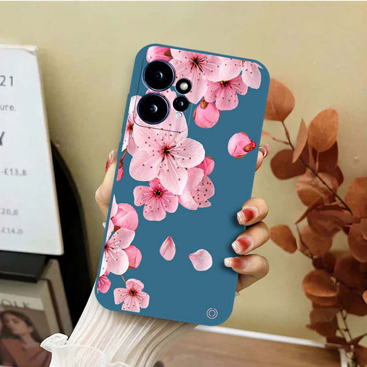Xiaomi Redmi Note 12 4G Cover - Blue - D4 - ONation Nature Floral Series - HQ Liquid Silicone Soft Case
