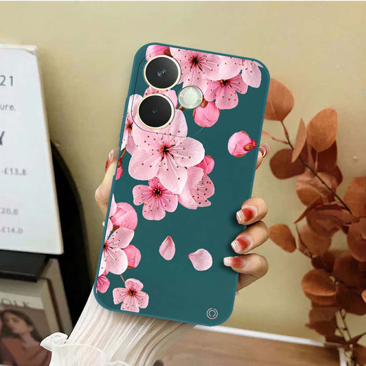 Oppo A5 Pro 4G Cover - Dark Green - D4 - ONation Nature Floral Series - HQ Liquid Silicone Soft Case