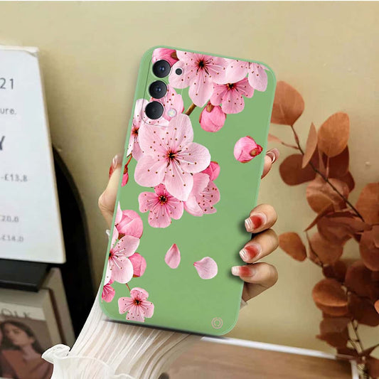 Oppo Reno 4 Pro 5G Cover - Light Green - D4 - ONation Nature Floral Series - HQ Liquid Silicone Soft Case