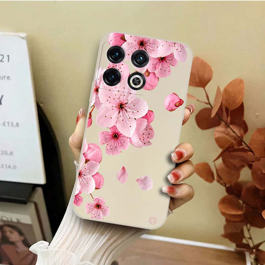 Samsung Galaxy A02 Cover - Off White - D4 - ONation Nature Floral Series - HQ Liquid Silicone Soft Case