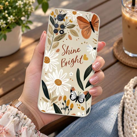 Xiaomi Redmi Note 11 Pro Cover - Off White - D1 - ONation Petal Whismy Series - HQ Liquid Silicone Soft Case