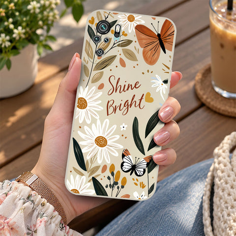 Xiaomi Redmi Note 10 5G Cover - Off White - D1 - ONation Petal Whismy Series - HQ Liquid Silicone Soft Case
