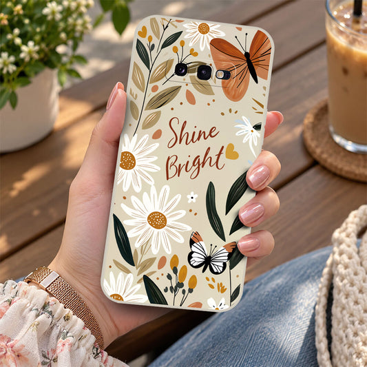 Samsung Galaxy S10e Cover - Off White - D1 - ONation Petal Whismy Series - HQ Liquid Silicone Soft Case