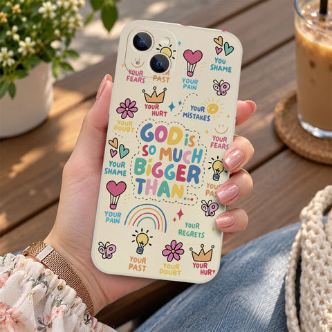 iPhone 13 Mini Cover - Off White - D2 - ONation Petal Whismy Series - HQ Liquid Silicone Soft Case