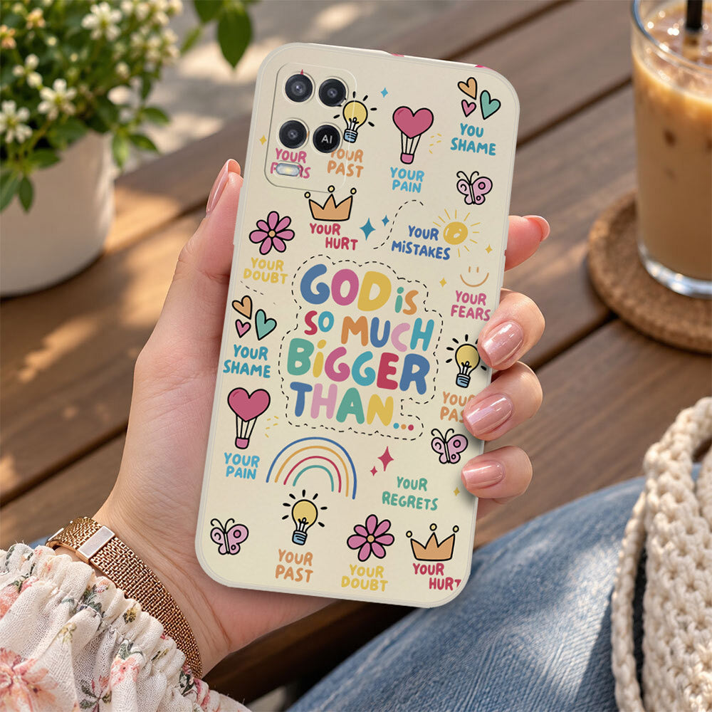 Oppo A72 Cover - Off White - D2 - ONation Petal Whismy Series - HQ Liquid Silicone Soft Case