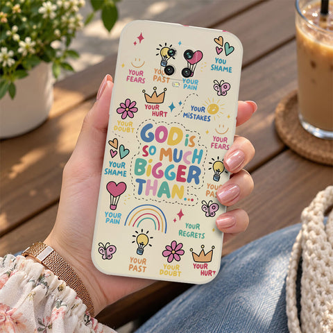 Xiaomi Redmi Note 10S Cover - Off White - D2 - ONation Petal Whismy Series - HQ Liquid Silicone Soft Case
