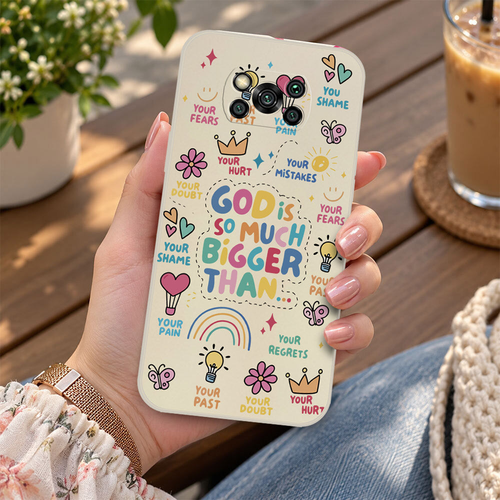 Xiaomi Redmi 9 Cover - Off White - D2 - ONation Petal Whismy Series - HQ Liquid Silicone Soft Case