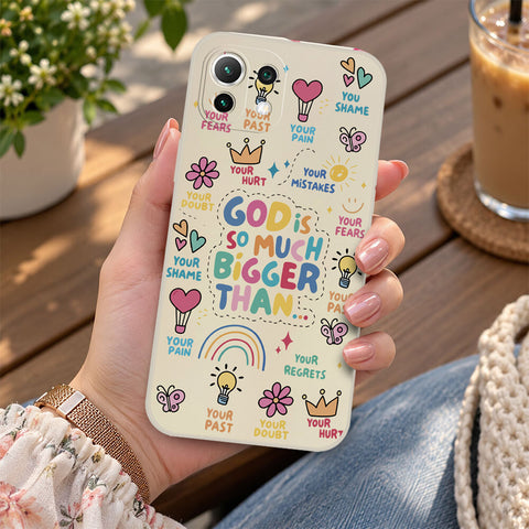 Xiaomi Poco F3 Cover - Off White - D2 - ONation Petal Whismy Series - HQ Liquid Silicone Soft Case
