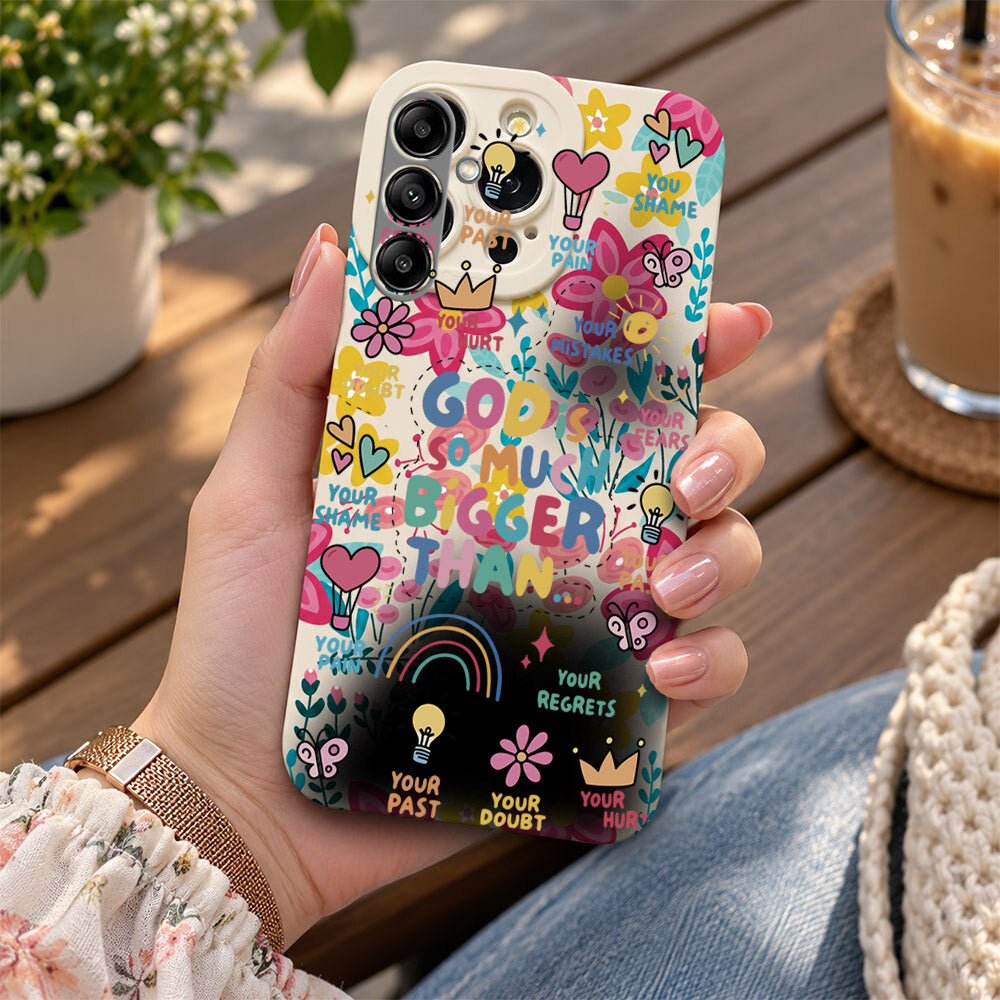 Samsung Galaxy A54 Cover - Off White - D2 - ONation Petal Whismy Series - HQ Liquid Silicone Soft Case
