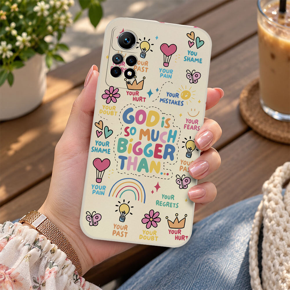 Xiaomi Redmi Note 12 Pro  Cover - Off White - D2 - ONation Petal Whismy Series - HQ Liquid Silicone Soft Case