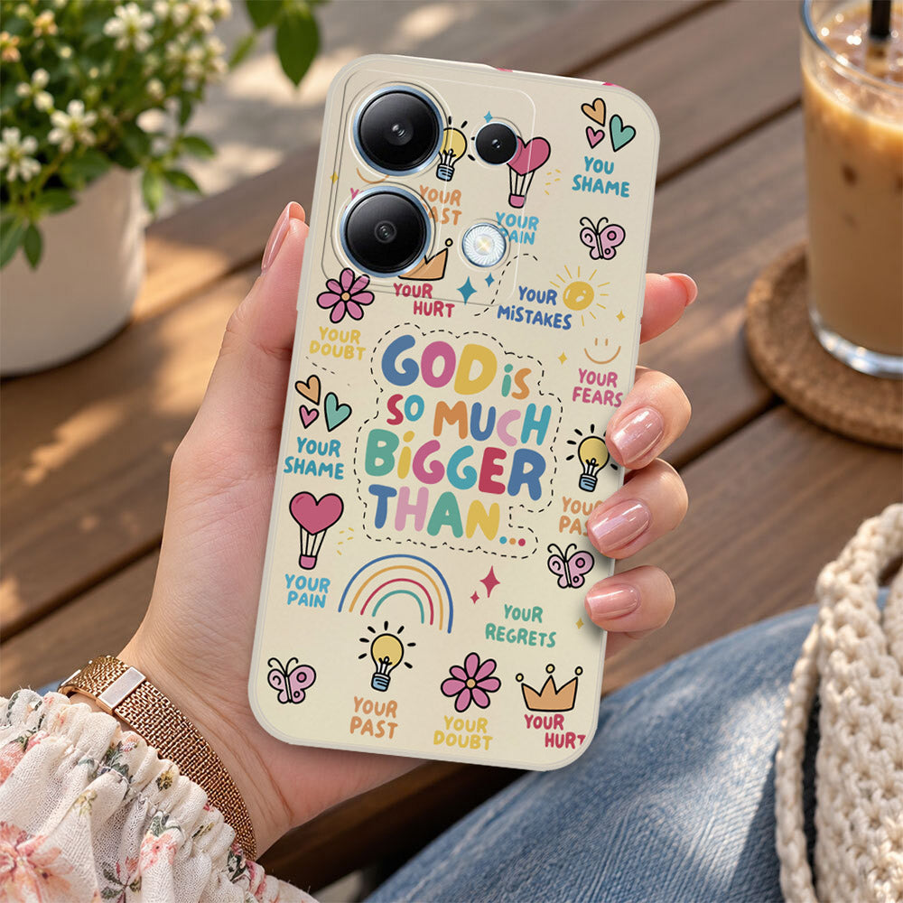 Xiaomi Redmi Note 13 Pro 4G Cover - Off White - D2 - ONation Petal Whismy Series - HQ Liquid Silicone Soft Case