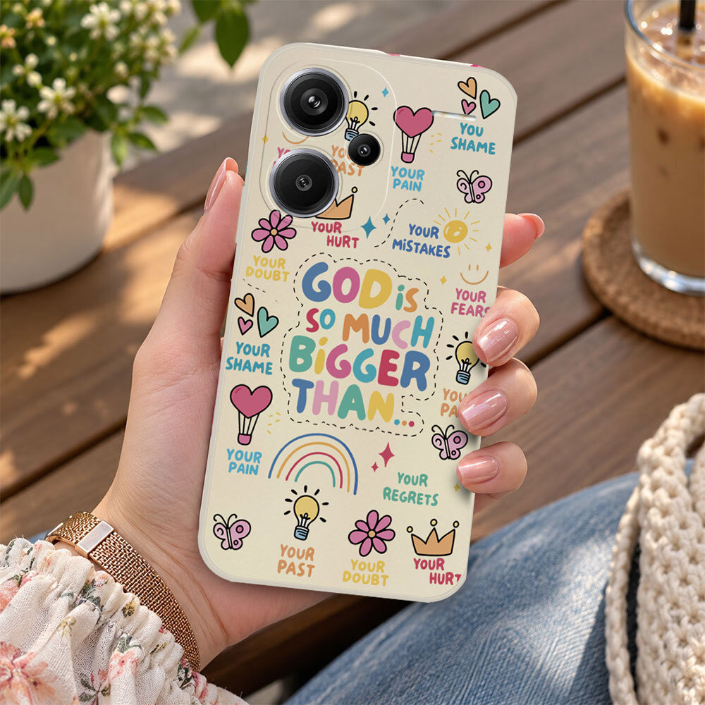 Xiaomi Redmi Note 13 Pro Plus 5G Cover - Off White - D2 - ONation Petal Whismy Series - HQ Liquid Silicone Soft Case