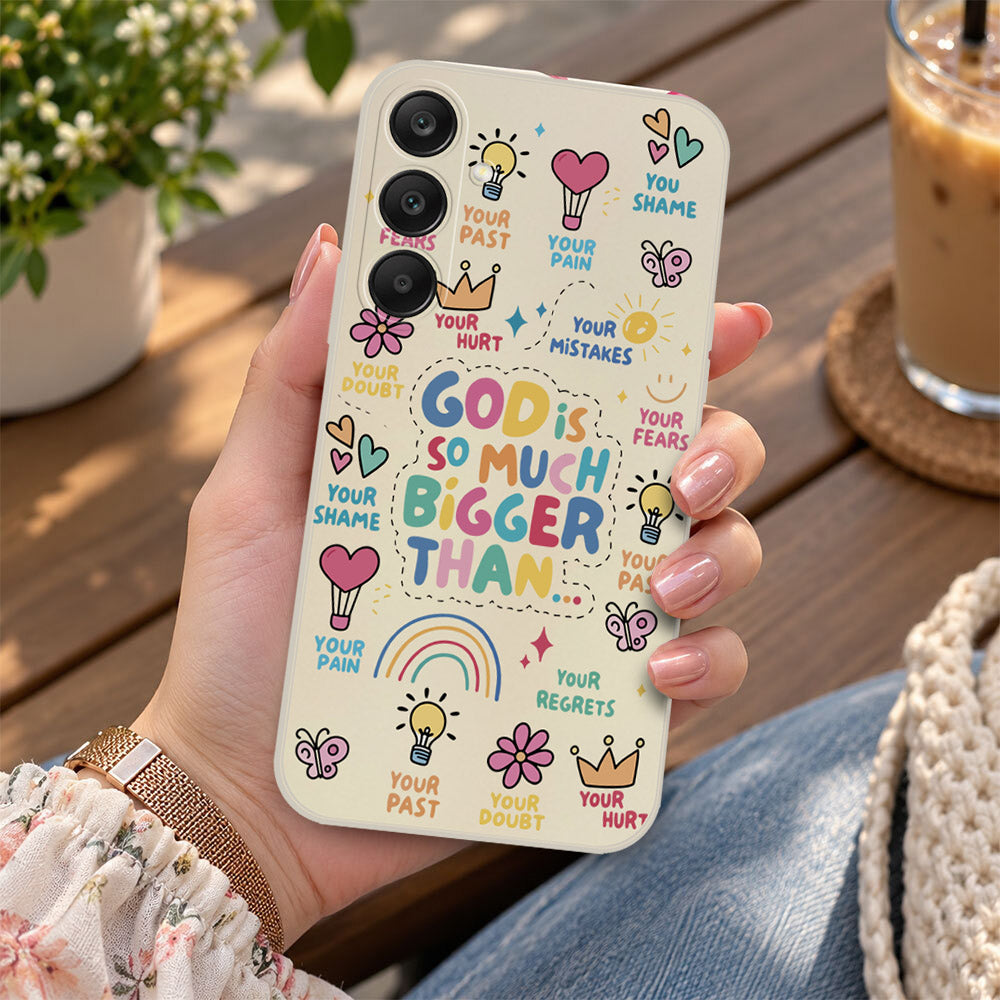 Samsung Galaxy A25 5G Cover - Off White - D2 - ONation Petal Whismy Series - HQ Liquid Silicone Soft Case