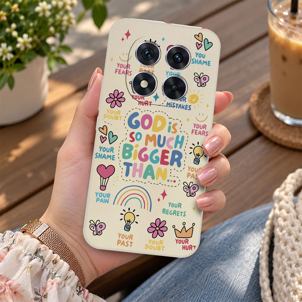 Xiaomi Redmi Note 14 Pro Plus 5G Cover - Off White - D2 - ONation Petal Whismy Series - HQ Liquid Silicone Soft Case