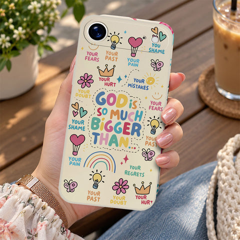 iPhone 17 Air Cover - Off White - D2 - ONation Petal Whismy Series - HQ Liquid Silicone Soft Case