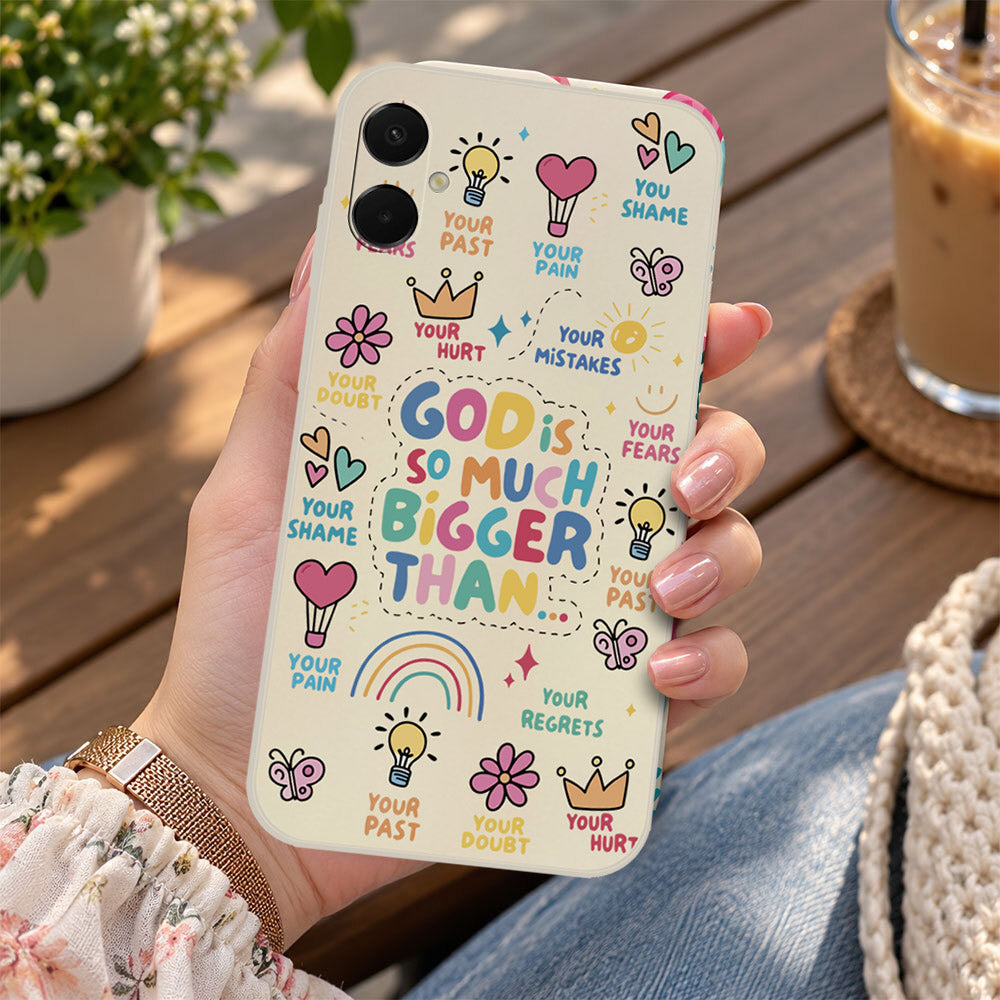 Samsung Galaxy A06 Cover - Off White - D2 - ONation Petal Whismy Series - HQ Liquid Silicone Soft Case
