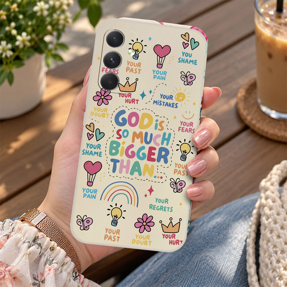 Samsung Galaxy A35 Cover - Off White - D2 - ONation Petal Whismy Series - HQ Liquid Silicone Soft Case