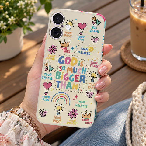 iPhone 17 Cover - Off White - D2 - ONation Petal Whismy Series - HQ Liquid Silicone Soft Case