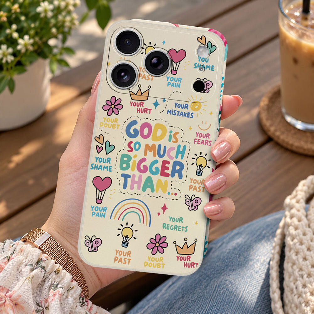 iPhone 17 Pro Cover - Off White - D2 - ONation Petal Whismy Series - HQ Liquid Silicone Soft Case