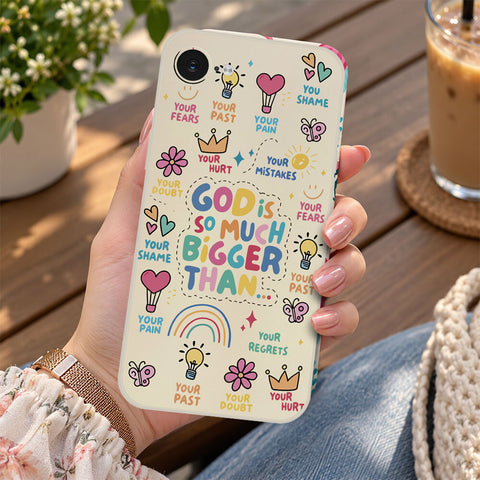 iPhone 16e Cover - Off White - D2 - ONation Petal Whismy Series - HQ Liquid Silicone Soft Case