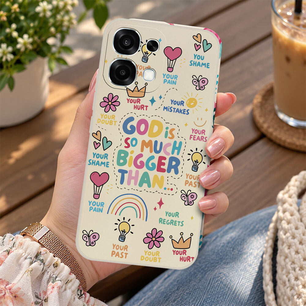 Oppo A6 Pro 4G Cover - Off White - D2 - ONation Petal Whismy Series - HQ Liquid Silicone Soft Case