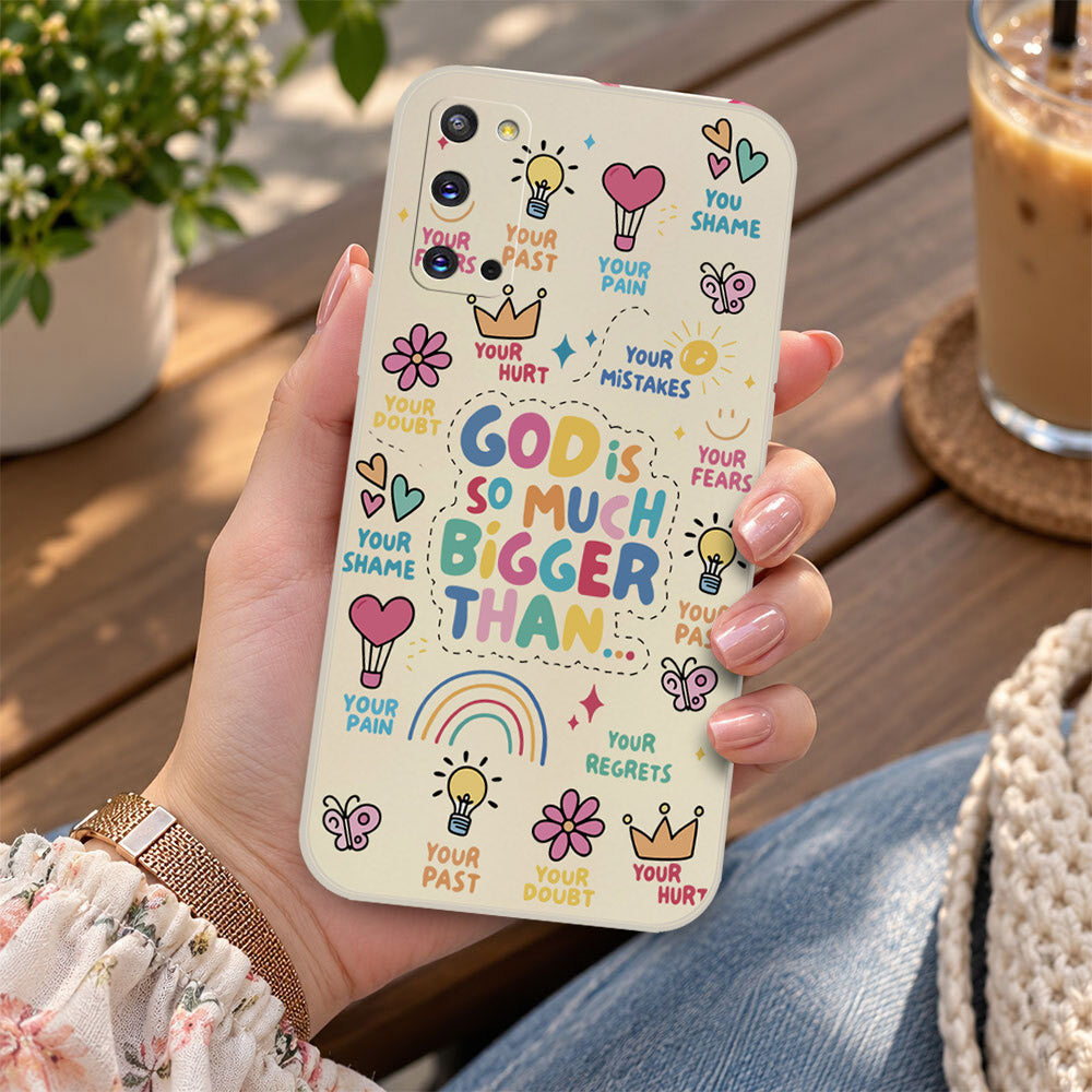 Samsung Galaxy S20 Cover - Off White - D2 - ONation Petal Whismy Series - HQ Liquid Silicone Soft Case