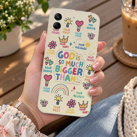Samsung Galaxy M13 5G Cover - Off White - D2 - ONation Petal Whismy Series - HQ Liquid Silicone Soft Case