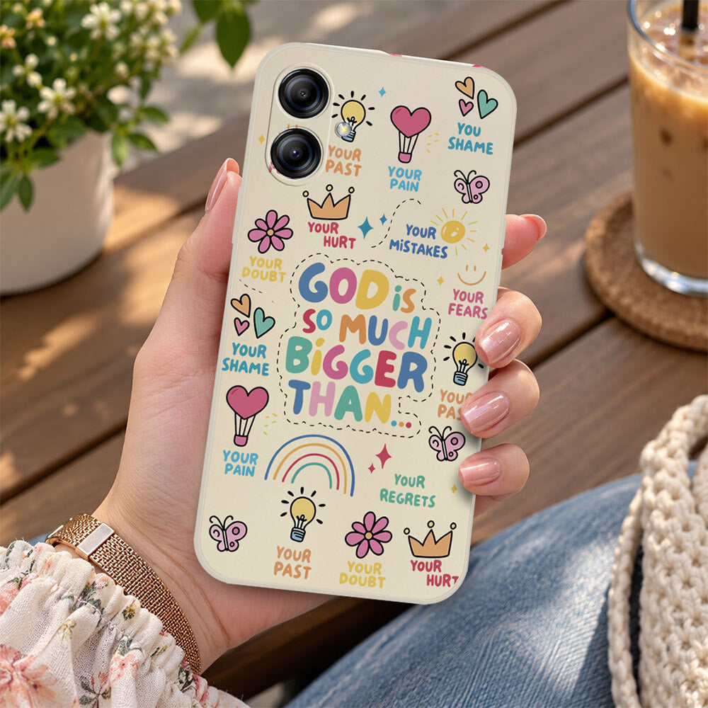 Samsung Galaxy M04 4G Cover - Off White - D2 - ONation Petal Whismy Series - HQ Liquid Silicone Soft Case