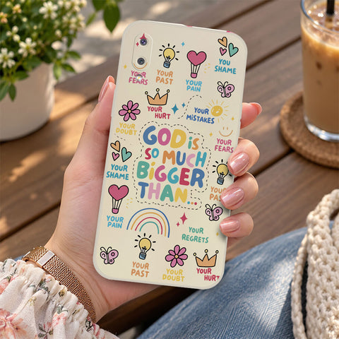 Samsung Galaxy M02 Cover - Off White - D2 - ONation Petal Whismy Series - HQ Liquid Silicone Soft Case