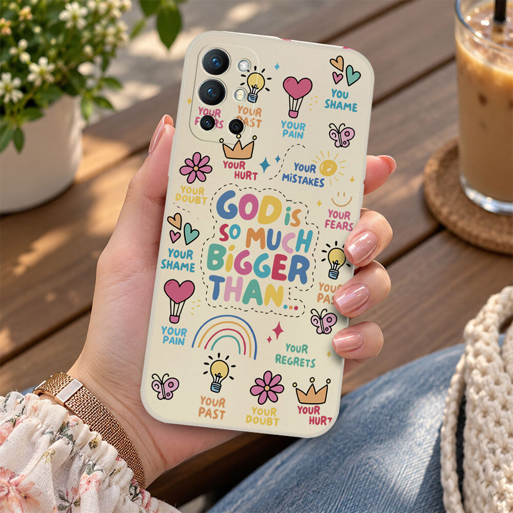 OnePlus 9RT 5G Cover - Off White - D2 - ONation Petal Whismy Series - HQ Liquid Silicone Soft Case