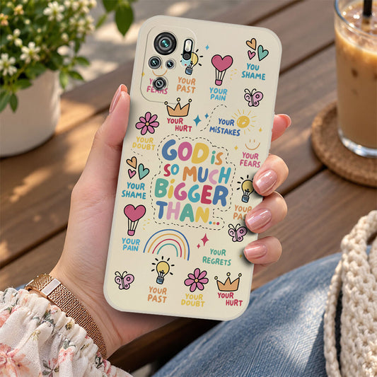 Xiaomi Redmi Note 10 4G Cover - Off White - D2 - ONation Petal Whismy Series - HQ Liquid Silicone Soft Case