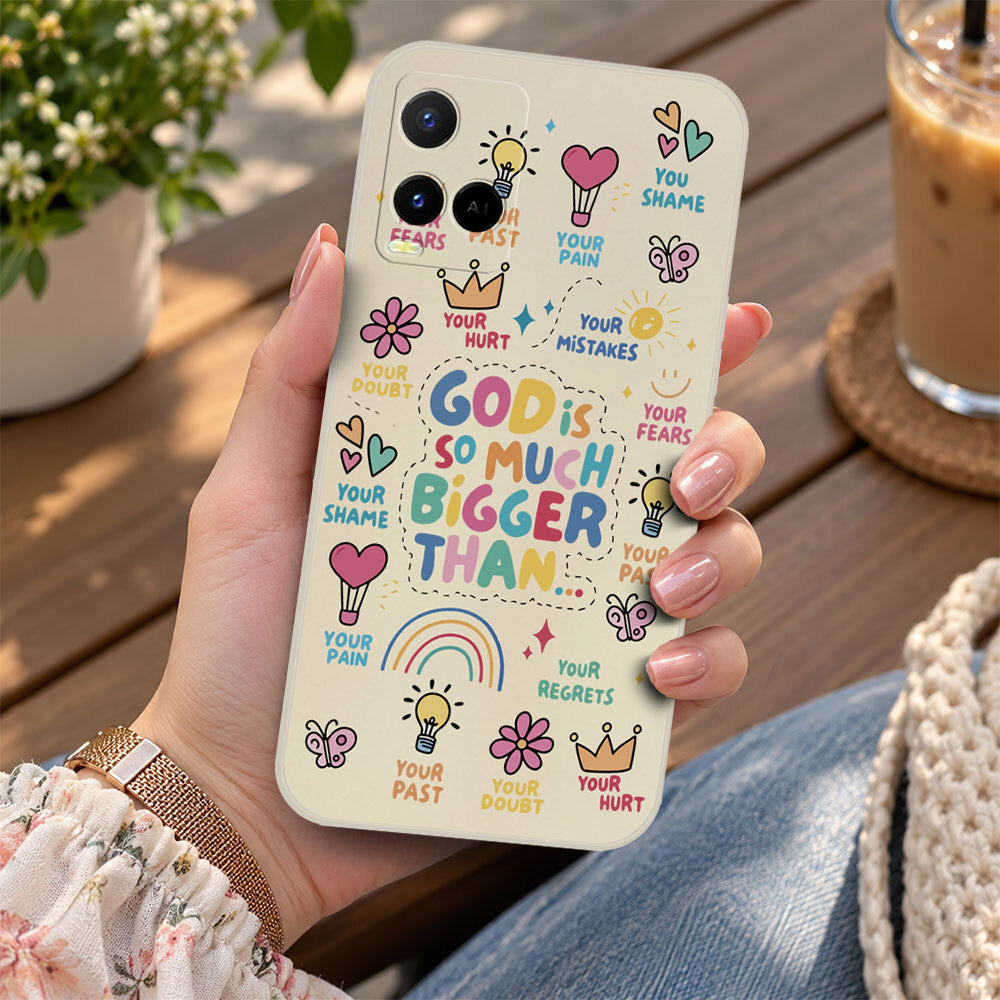 Vivo Y21a Cover - Off White - D2 - ONation Petal Whismy Series - HQ Liquid Silicone Soft Case