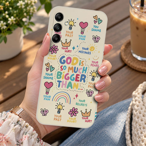Samsung Galaxy A54 Cover - Off White - D2 - ONation Petal Whismy Series - HQ Liquid Silicone Soft Case