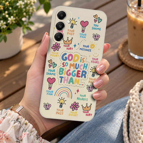 Samsung Galaxy A05s Cover - Off White - D2 - ONation Petal Whismy Series - HQ Liquid Silicone Soft Case