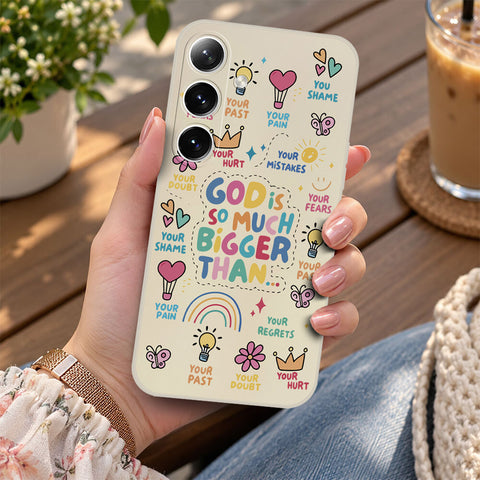 Samsung Galaxy A16 Cover - Off White - D2 - ONation Petal Whismy Series - HQ Liquid Silicone Soft Case
