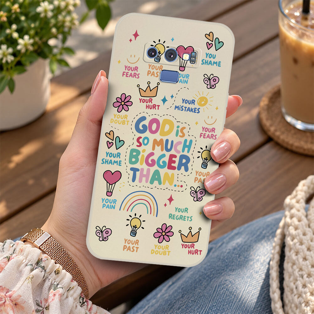 Samsung Galaxy Note 9 Cover - Off White - D2 - ONation Petal Whismy Series - HQ Liquid Silicone Soft Case