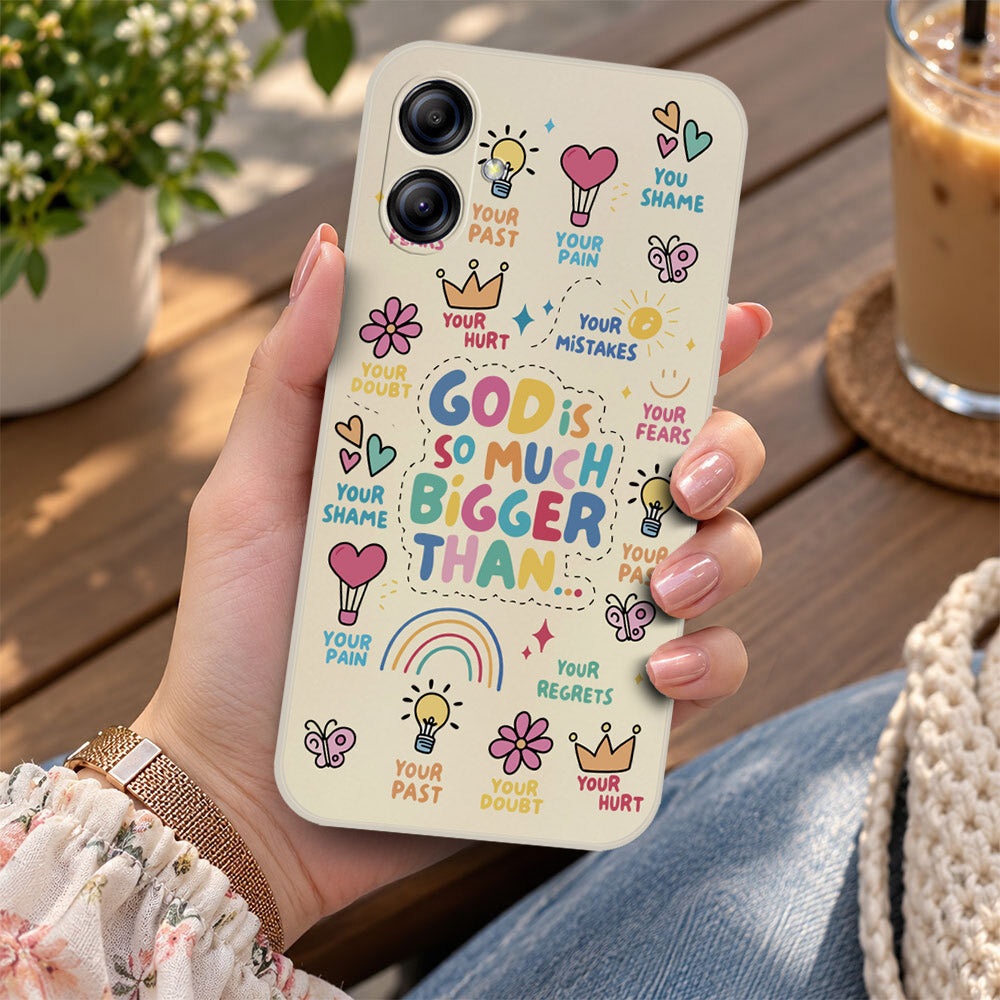 Samsung Galaxy M04 4G Cover - Off White - D2 - ONation Petal Whismy Series - HQ Liquid Silicone Soft Case