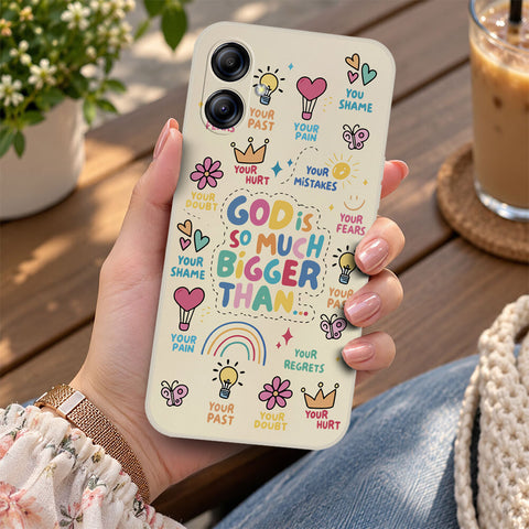 Samsung Galaxy M04 4G Cover - Off White - D2 - ONation Petal Whismy Series - HQ Liquid Silicone Soft Case
