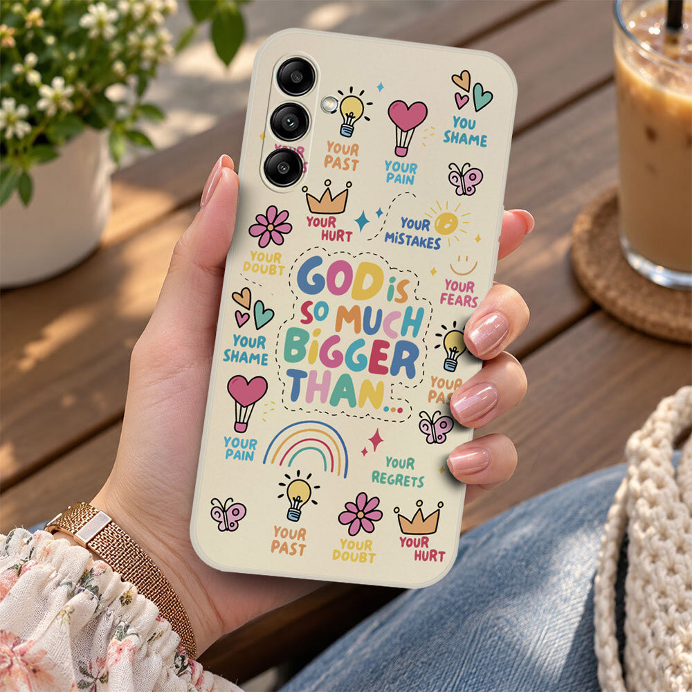 Samsung Galaxy A30 Cover - Off White - D2 - ONation Petal Whismy Series - HQ Liquid Silicone Soft Case