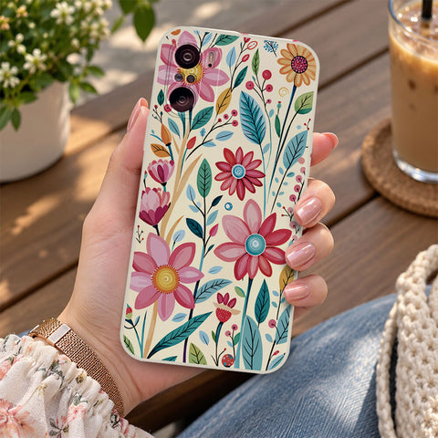 Xiaomi Mi 11X Pro Cover - Off White - D3 - ONation Petal Whismy Series - HQ Liquid Silicone Soft Case