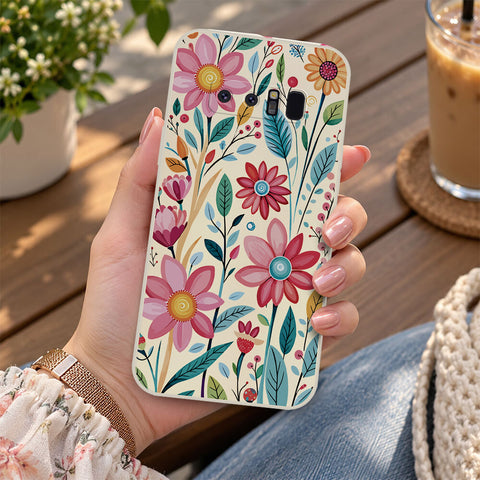 Samsung Galaxy Note 8 Cover - Off White - D3 - ONation Petal Whismy Series - HQ Liquid Silicone Soft Case