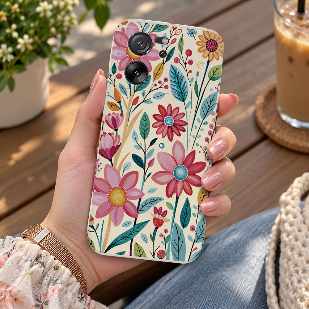 Xiaomi Redmi K60 Ultra Cover - Off White - D3 - ONation Petal Whismy Series - HQ Liquid Silicone Soft Case