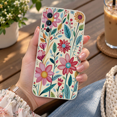 OnePlus 10 Pro Cover - Off White - D3 - ONation Petal Whismy Series - HQ Liquid Silicone Soft Case