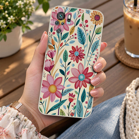 Xiaomi Redmi Note 10 4G Cover - Off White - D3 - ONation Petal Whismy Series - HQ Liquid Silicone Soft Case